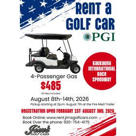AUGUST 8TH-14TH PGI 4-PASSENGER GAS GOLF CAR