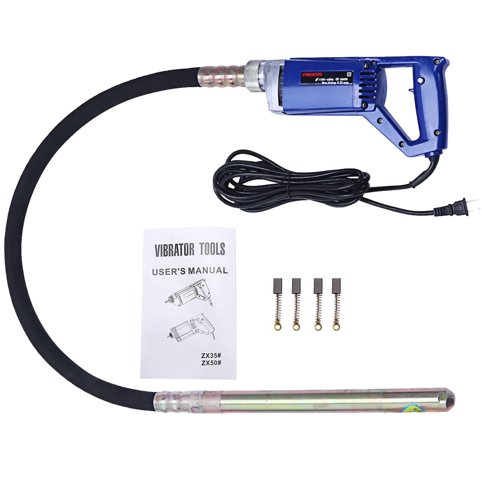 Rent the Concrete Vibrator, 12' Wand, Electric 120V | Lawrence Tool Rental