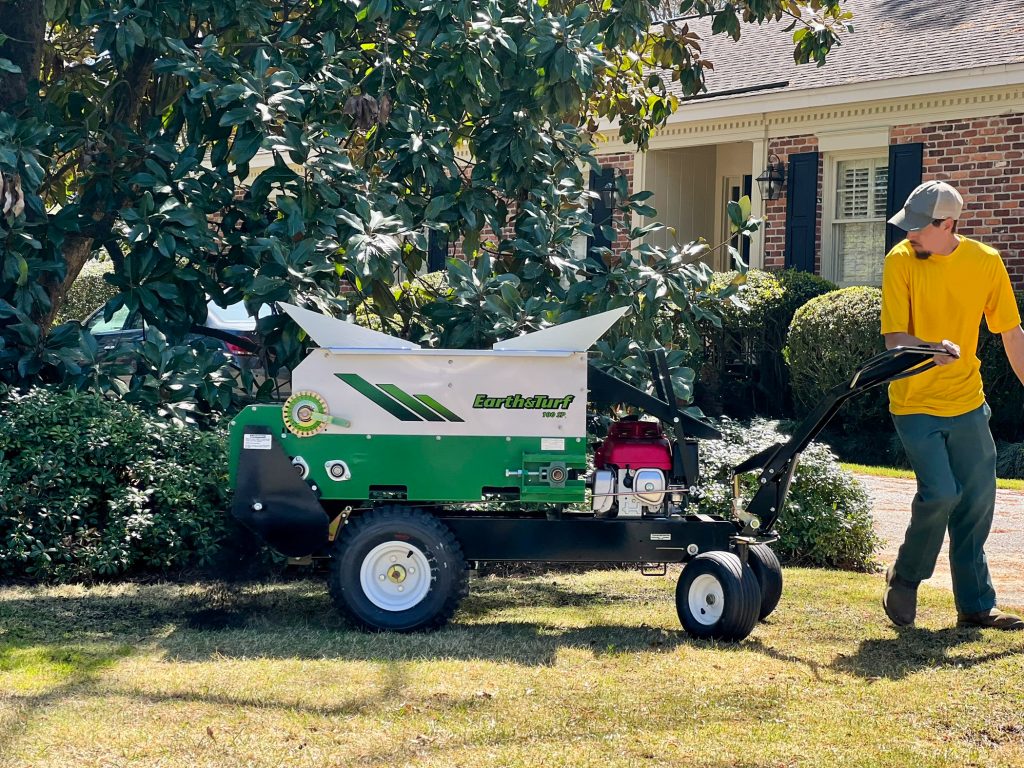 Rent the Self Propelled Top Dresser, Earth & Turf 100SP, 36" Wide, |  Lawrence Tool Rental
